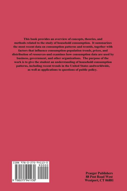 Produktbild: The Economics of Household Consumption