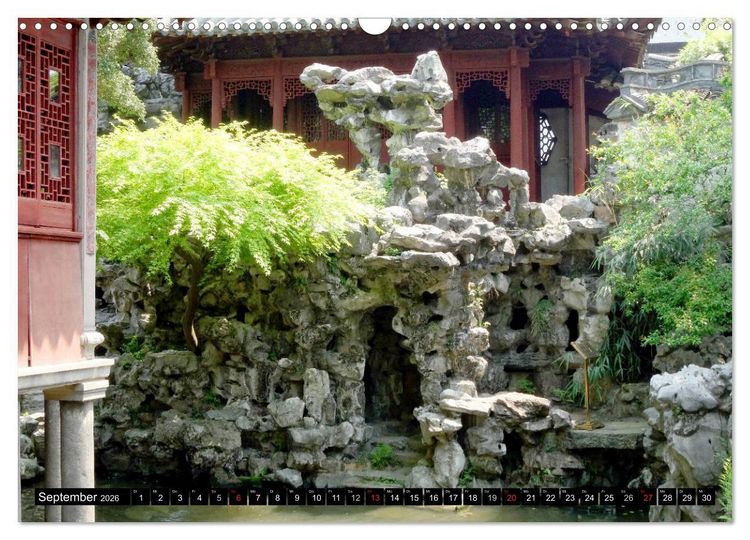 Produktbild: Im chinesischen Garten (Wandkalender 2026 DIN A3 quer), CALVENDO Monatskalender