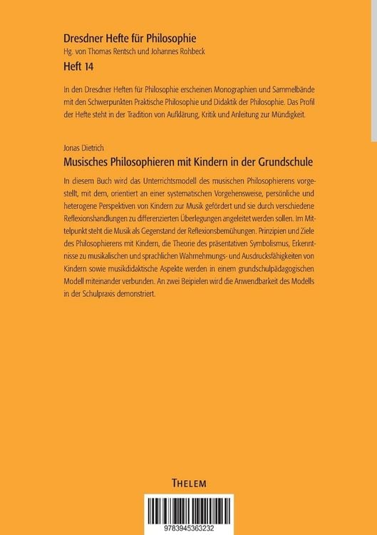 Produktbild: Musisches Philosophieren mit Kindern in der Grundschule