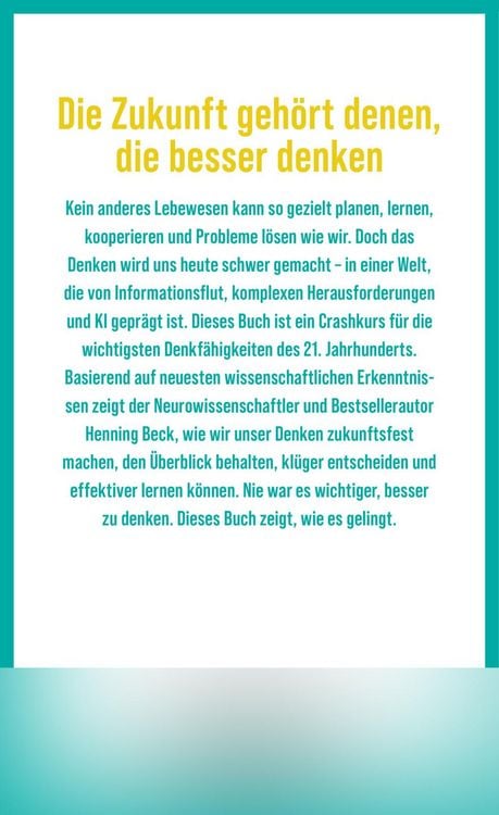 Produktbild: Besser denken