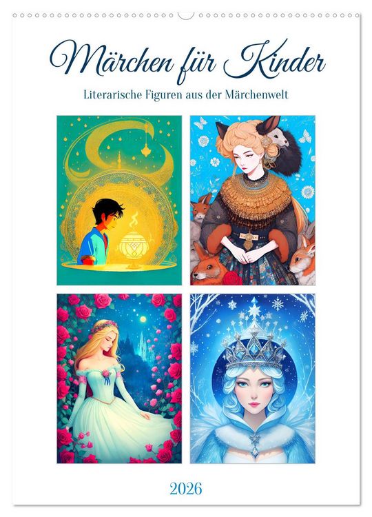 Produktbild: M&auml;rchen f&uuml;r Kinder (Wandkalender 2026 DIN A2 hoch), CALVENDO Monatskalender