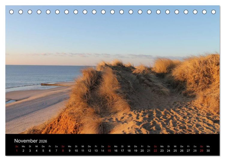 Produktbild: Sylt 2026 (Tischkalender 2026 DIN A5 quer), CALVENDO Monatskalender