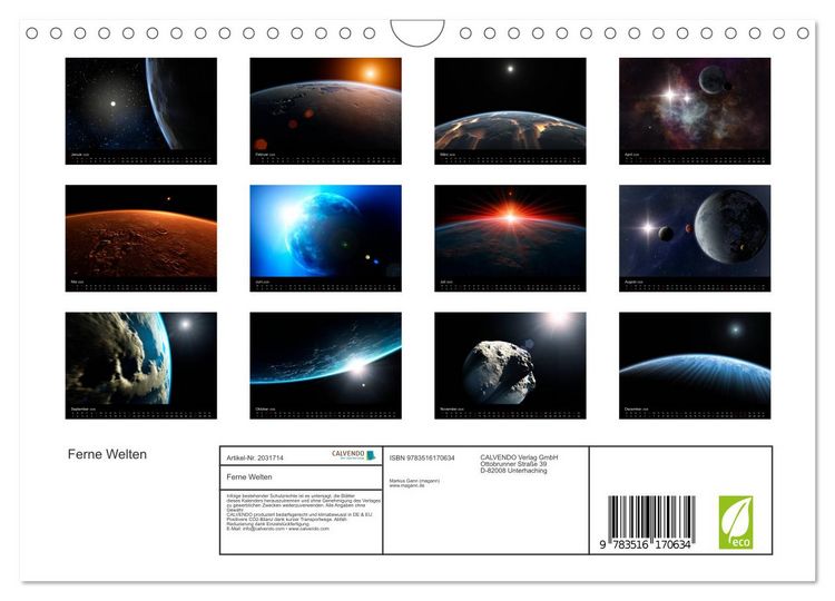 Produktbild: Ferne Welten (Wandkalender 2026 DIN A4 quer), CALVENDO Monatskalender