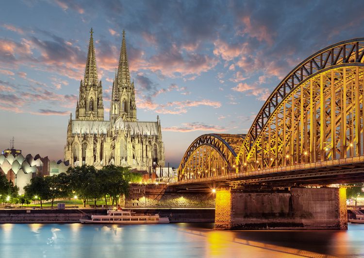 Produktbild: Lais Puzzle K&ouml;ln Skyline mit Dom und Br&uuml;cke 500 Teile