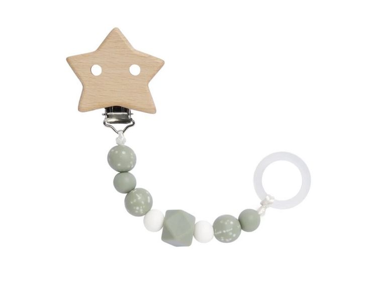 Produktbild: Soother Holder Wood/Silicone Little Universe
