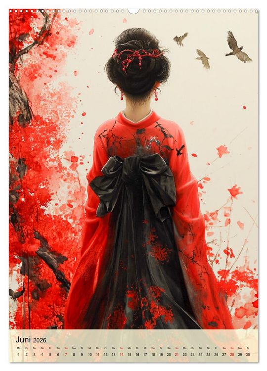 Produktbild: Geishas. Japans traditionelle und faszinierende Kultur (Wandkalender 2026 DIN A2 hoch), CALVENDO Monatskalender