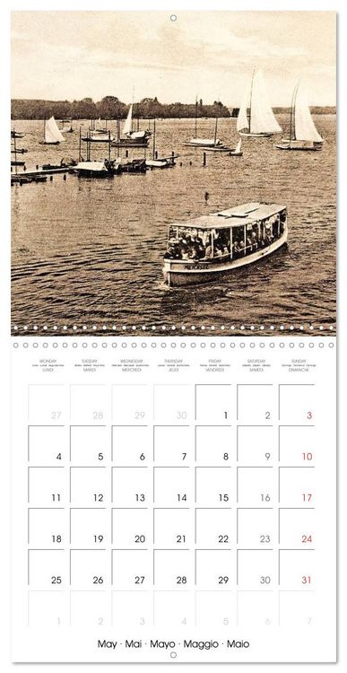 Produktbild: Bons baisers de Berlin : Cartes postales historiques de la ville (Calendrier mural carr&eacute; 2026 30x30 cm) Calendrier double avec une page pour vos prises de notes