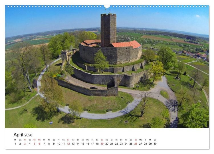 Produktbild: Deutschlands Burgen - Der S&uuml;den von oben (Wandkalender 2026 DIN A2 quer), CALVENDO Monatskalender
