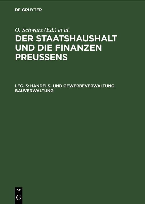 Produktbild: Handels- und Gewerbeverwaltung. Bauverwaltung