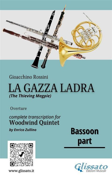 Produktbild: Rossini: La Gazza Ladra Overture - Bassoon Part for Woodwind Quintet (Intermediate/Advanced Level)