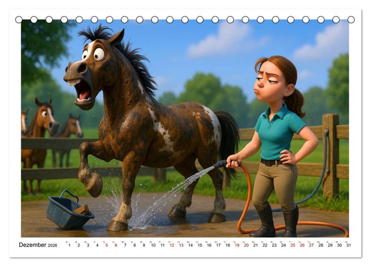 Produktbild: M&auml;dchen brauchen ein Hoppi (Tischkalender 2026 DIN A5 quer), CALVENDO Monatskalender