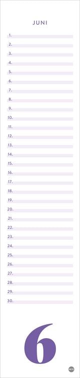 Produktbild: Geburtstagskalender neutral Langplaner mini