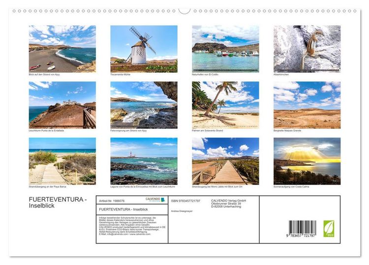 Produktbild: FUERTEVENTURA - Inselblick (hochwertiger Premium Wandkalender 2026 DIN A2 quer), Kunstdruck in Hochglanz