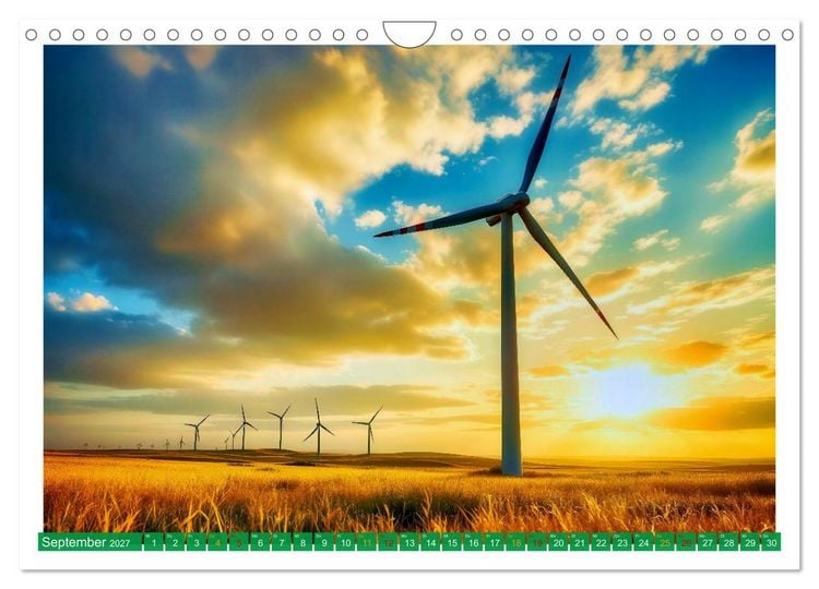 Produktbild: Wind und Sonnenenergie (Wandkalender 2027 DIN A4 quer), CALVENDO Monatskalender
