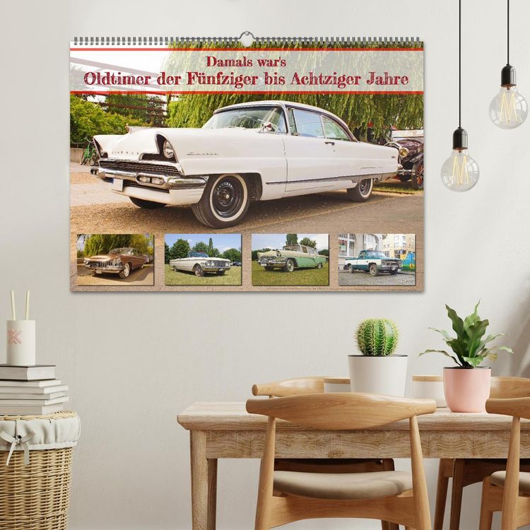 Produktbild: Damals war's - Oldtimer der F&uuml;nfziger bis Achtziger Jahre (Wandkalender 2026 DIN A2 quer), CALVENDO Monatskalender