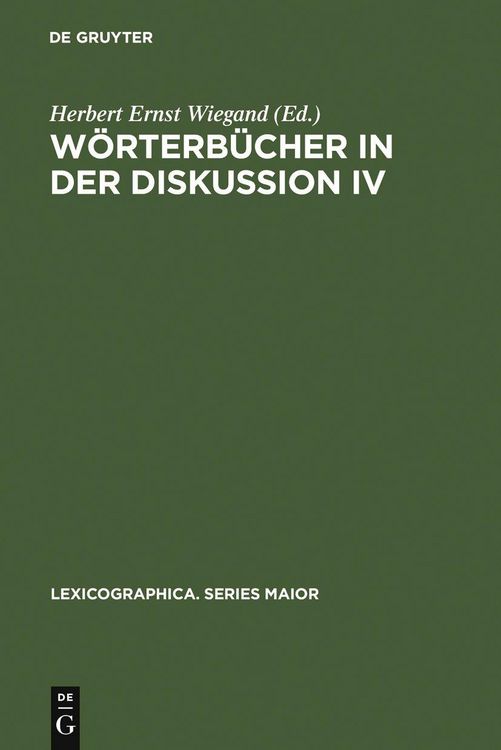 Produktbild: W&ouml;rterb&uuml;cher in der Diskussion IV