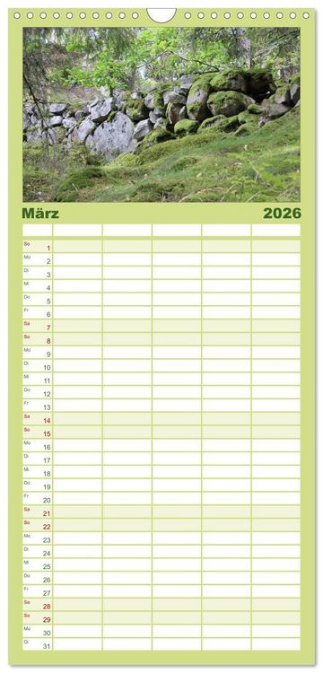 Produktbild: Familienplaner 2026 - Schweden 2026 mit 5 Spalten (Wandkalender, 21 x 45 cm) CALVENDO