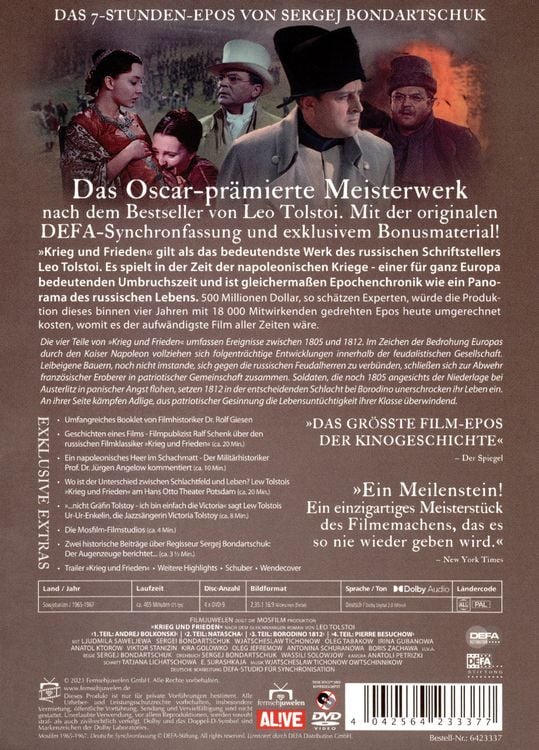 Produktbild: Krieg und Frieden 1-4 (DEFA Filmjuwelen) [4 DVDs]
