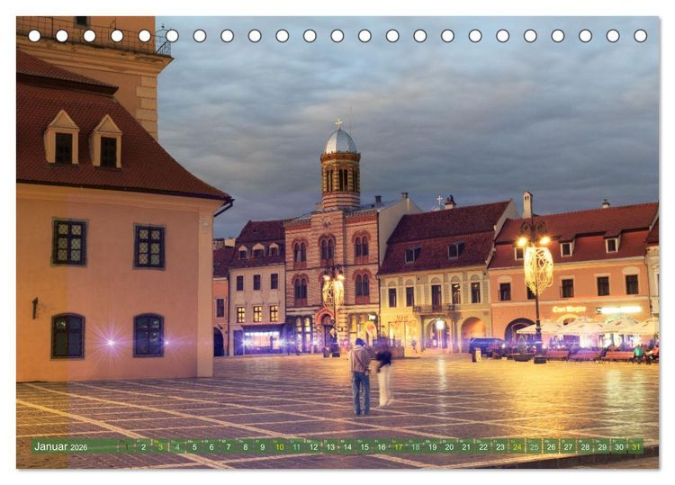 Produktbild: Zauberhaftes Brasov - Das Juwel Siebenb&uuml;rgens imitten der Karpaten (Tischkalender 2026 DIN A5 quer), CALVENDO Monatskalender