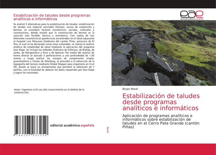Produktbild: Estabilizaci&oacute;n de taludes desde programas anal&iacute;ticos e inform&aacute;ticos