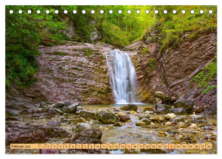 Produktbild: Rauschende Wildb&auml;che im Allg&auml;u (Tischkalender 2026 DIN A5 quer), CALVENDO Monatskalender