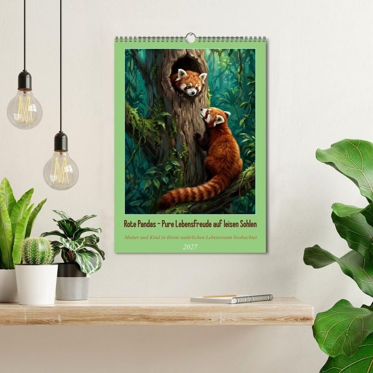 Produktbild: Rote Pandas &ndash; Pure Lebensfreude auf leisen Sohlen (Wandkalender 2027 DIN A3 hoch), CALVENDO Monatskalender