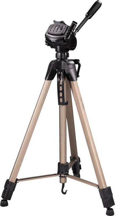 Produktbild: Hama Star 63 Dreibeinstativ 1/4 Zoll Arbeitsh&ouml;he=66 - 166 cm Champagner inkl. Tasche, Wasserwaage