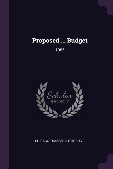 Produktbild: Proposed ... Budget