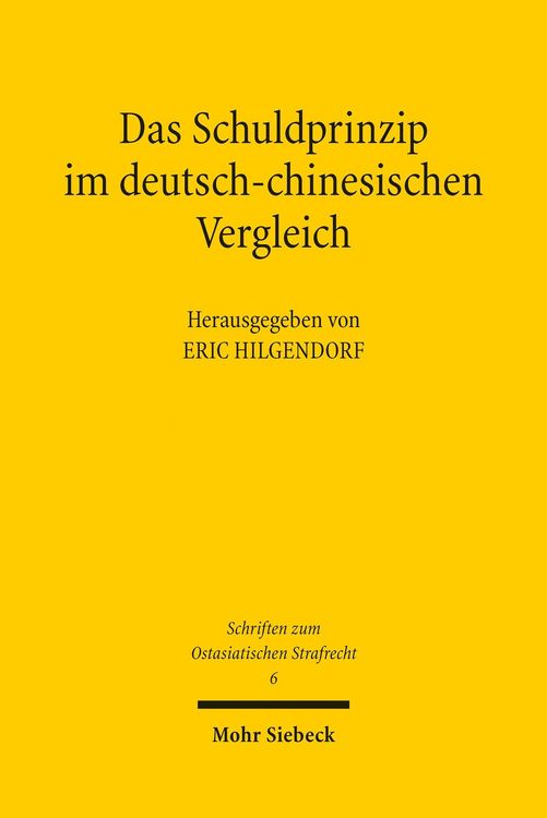 Produktbild: Das Schuldprinzip im deutsch-chinesischen Vergleich