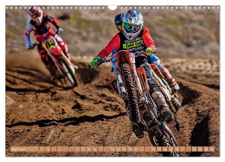 Produktbild: Motocross - mit vollem Risiko (Wandkalender 2026 DIN A3 quer), CALVENDO Monatskalender