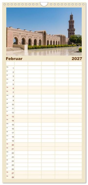 Produktbild: Familienplaner 2027 - Faszinierender Oman mit 5 Spalten (Wandkalender, 21 x 45 cm) CALVENDO