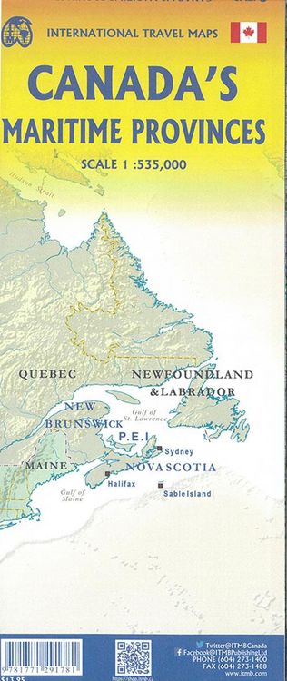 Produktbild: Canada's Maritime Provinces 1:535000