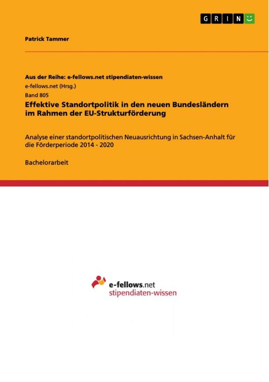 Produktbild: Effektive Standortpolitik in den neuen Bundesl&auml;ndern im Rahmen der EU-Strukturf&ouml;rderung