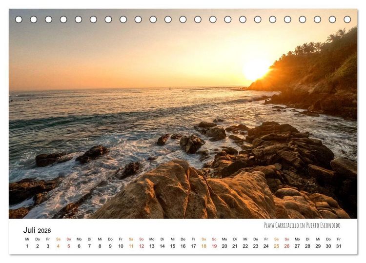 Produktbild: Mexiko aus der Vogelperspektive (Tischkalender 2026 DIN A5 quer), CALVENDO Monatskalender