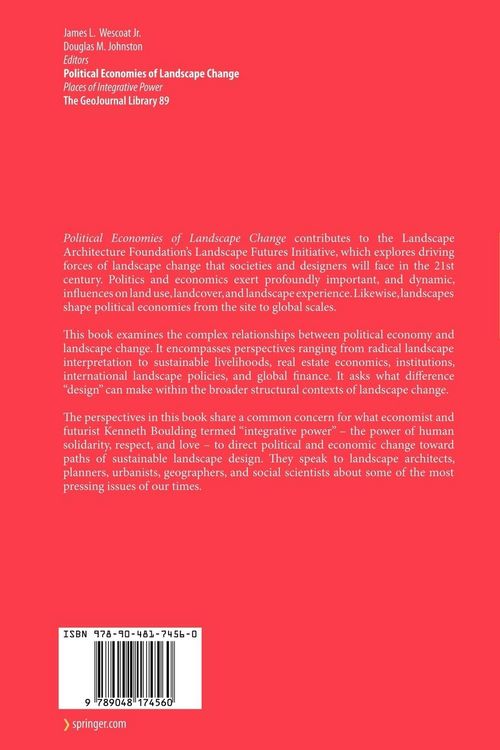 Produktbild: Political Economies of Landscape Change
