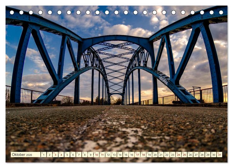 Produktbild: Duisburg - Br&uuml;cken &uuml;ber Br&uuml;cken (Tischkalender 2026 DIN A5 quer), CALVENDO Monatskalender