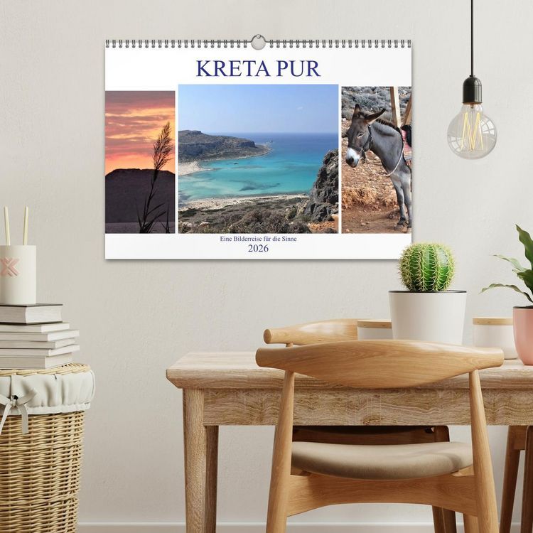 Produktbild: Kreta Pur - Eine Bilderreise f&uuml;r die Sinne (Wandkalender 2026 DIN A3 quer), CALVENDO Monatskalender