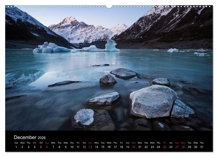 Produktbild: South Island of New Zealand (High Quality Premium Wall Calendar 2026 DIN A2 landscape),CALVENDO 12 Month Wall Calendar