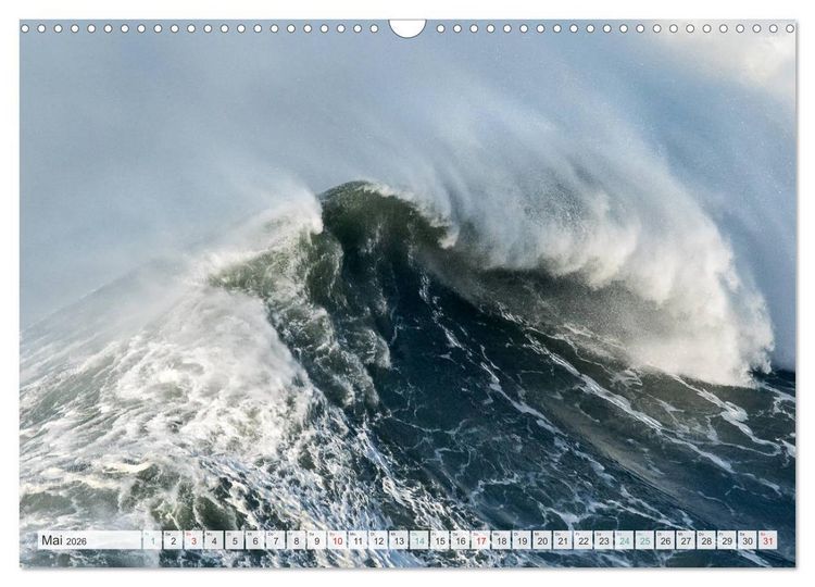 Produktbild: WASSERBERGE - Die Riesenwellen von Nazar&eacute; (Wandkalender 2026 DIN A3 quer), CALVENDO Monatskalender