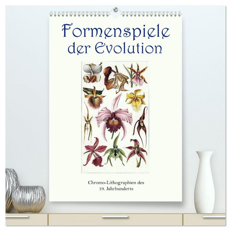 Produktbild: Formenspiele der Evolution. Chromolithographien des 19. Jahrhunderts (hochwertiger Premium Wandkalender 2026 DIN A2 hoch), Kunstdruck in Hochglanz