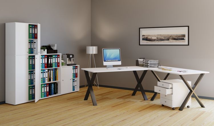 Produktbild: X Schreibtisch Eckschreibtisch L Form 130x130x50