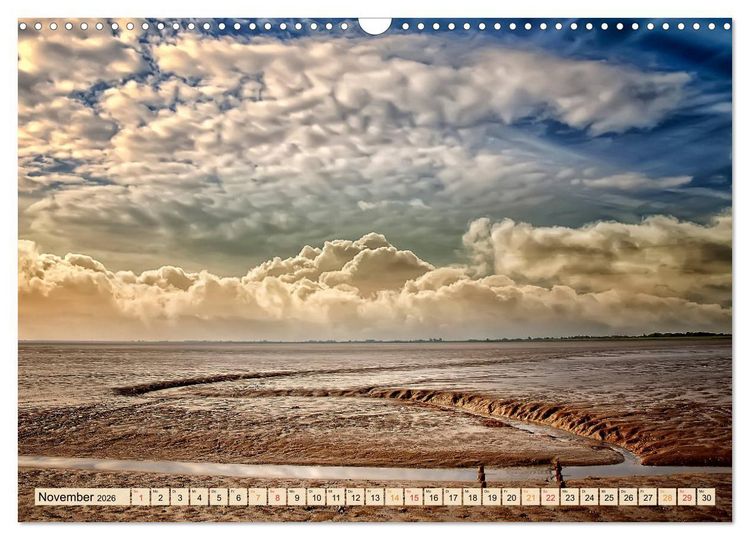 Produktbild: Friesland - Watt und Nordsee (Wandkalender 2026 DIN A3 quer), CALVENDO Monatskalender