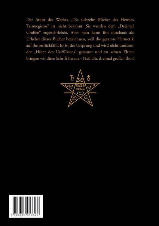 Produktbild: Die siebzehn B&uuml;cher des Hermes Trismegistos