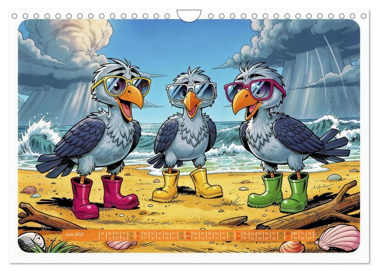 Produktbild: Lustige Sturmv&ouml;gel - Comic (Wandkalender 2027 DIN A4 quer), CALVENDO Monatskalender