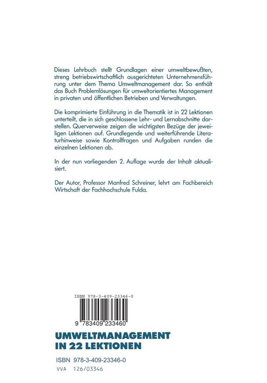 Produktbild: Umweltmanagement in 22 Lektionen