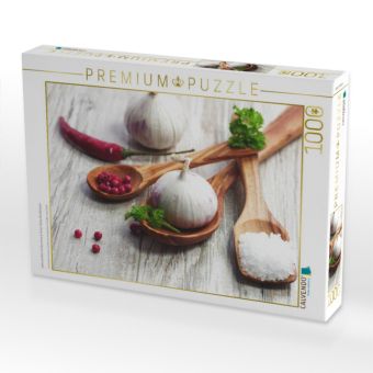 Produktbild: CALVENDO Puzzle Lebensmittel mit Geschmack, feiner W&uuml;rze Kombination | 1000 Teile Lege-Gr&ouml;&szlig;e 64x48cm Foto-Puzzle f&uuml;r gl&uuml;ckliche Stunden