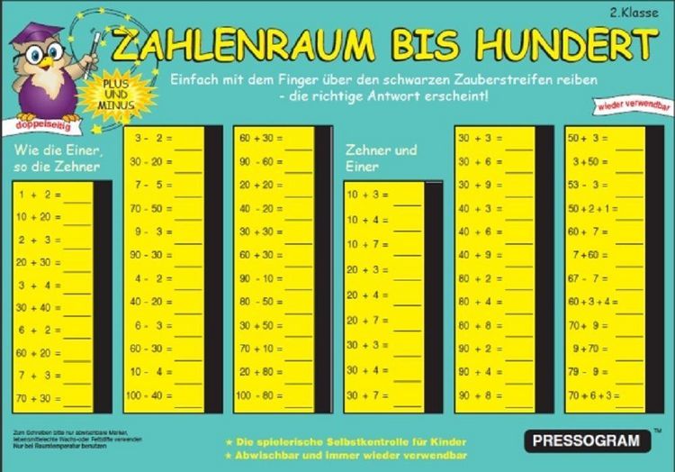 Produktbild: PRESSOGRAM Zaubertafel - Zahlenraum bis 100