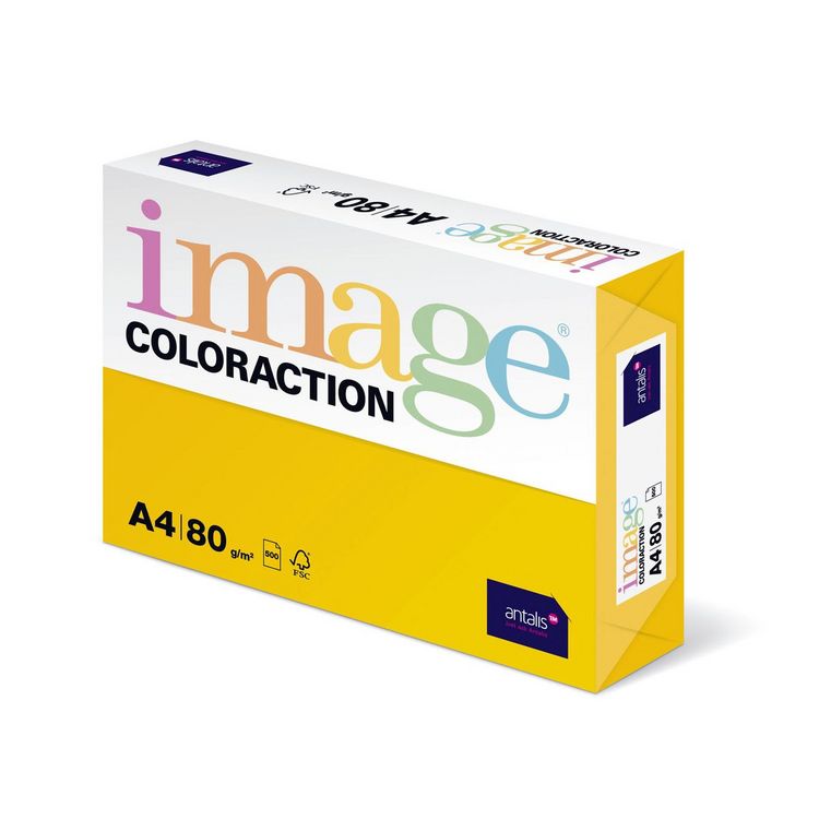 Produktbild: Kopierpapier image COLORACTION 80g/m&sup2; sonnengelb DIN A4 500 Blatt