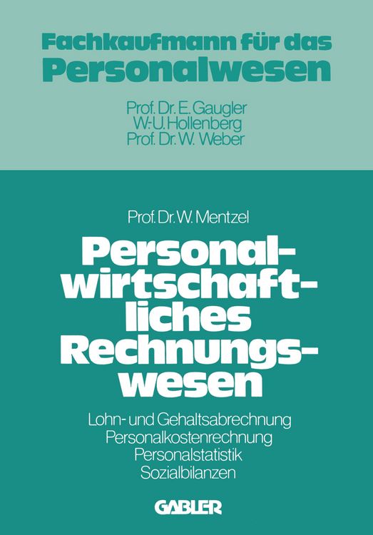 Produktbild: Personalwirtschaftliches Rechnungswesen