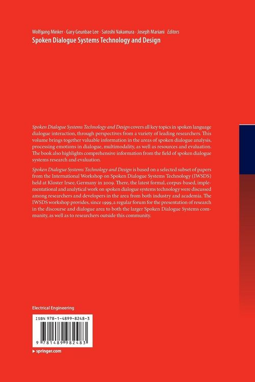 Produktbild: Spoken Dialogue Systems Technology and Design